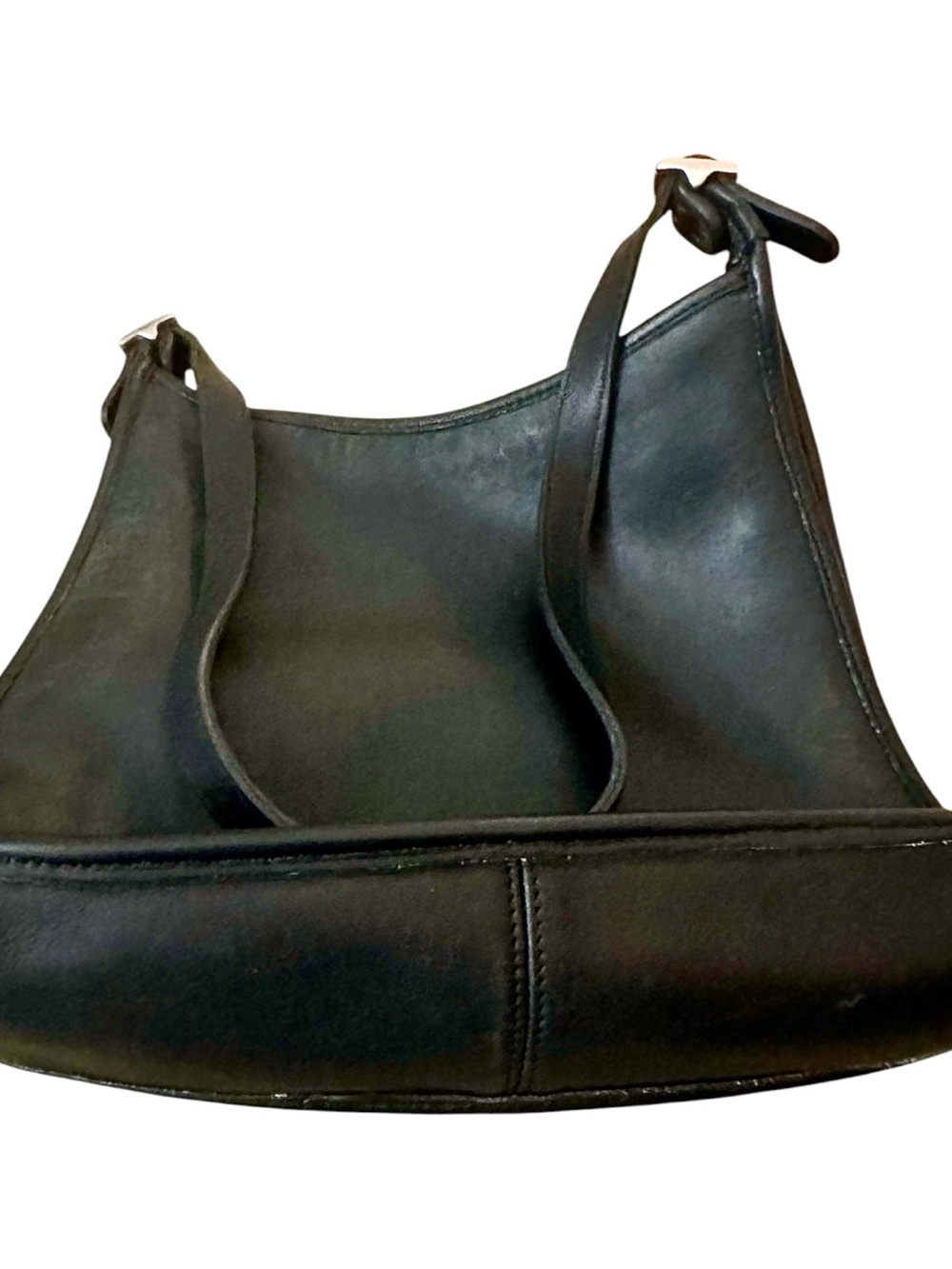 Vintage Coach Andrea 9073 Black Leather Shoulder Bag 1998 Y2K - Picture 7 of 16